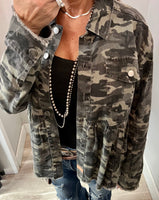 Camouflage Peplum Jacket
