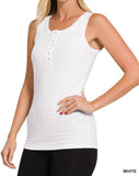 Ribbed Snap Henley Tank *8//COLORS*