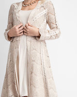 Lace Cardigan w/ Suede & Stud Details 2//COLORS