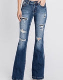 Mid-Rise Jean w/ Patches *Reg & Curvy*