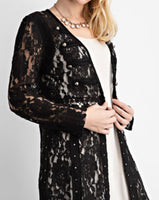 Lace Cardigan w/ Button Detail - *2//COLORS*