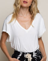 Basic V-Neck Tee - Ivory