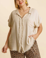 Linen Button Top *2//COLORS*