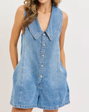 Button Denim ROMPER