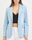 Stretchy Denim Blazer