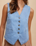 Stretchy Denim Vest - *2//COLORS*
