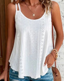 Eyelet Tank - White