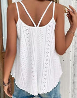 Eyelet Tank - White