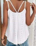 Eyelet Tank - White