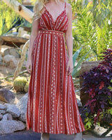Print V-Neck Maxi Dress *2//COLORS*