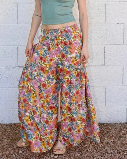 Floral Tiered Pants