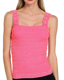 Wrinkle Texture Tank - Multiple Colors