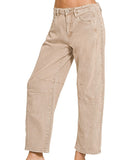 Mid Rise Barrel Jeans - *Multi Colors*