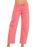 Mid Rise Barrel Jeans - *Multi Colors*
