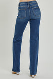 Mid Rise LONG Straight Cut Jeans