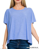 Boxy Slub Short Sleeve Top *2//COLORS*