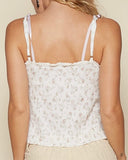 Lace Detail Floral Cami - Ivory