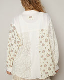 Gauze & Lace Jacket - Oatmeal
