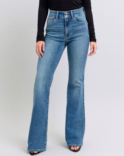 High Waist Trouser - Medium Wash