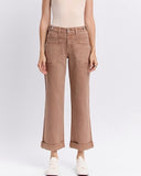 Warm Taupe Cuffed Jean