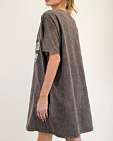 Patchwork T-Shirt Dress - Ash