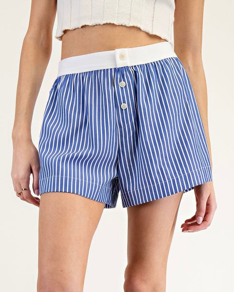 Stripe Boxer Shorts - Blue