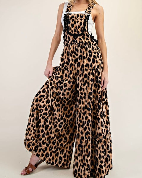 Leopard Tiered Overalls / Jumpsuit