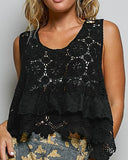 Crochet & Eyelet Tank - *Multiple Colors*