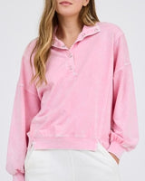 Washed Snap Details Long Sleeve - *3//COLORS*