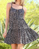 Cactus Print Dress - Black