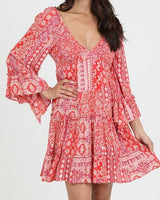 Red Print Dress