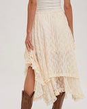 Tiered Lace Skirt - Cream