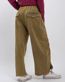 Ruched French Terry Cargo - OLIVE