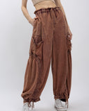 Washed Tencel Cinch Cargo - WINE