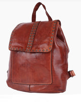 Studded Backpack - COGNAC