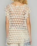 Floral Crochet Top - Natural