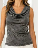 Sleeveless Cowl Neck Top