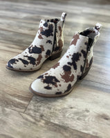 Cow Print Bootie