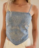 Paisley Denim Scarf Top RAISONNEL