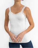 Lace Trim Cami - IVORY