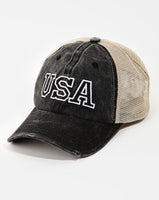 USA Hat -  BLACK