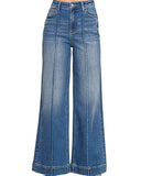 High Rise Pintuck Jeans