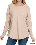 COTTON Long Sleeve Raglan Top *3//COLORS*