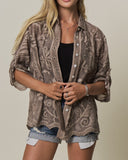 Embroidered Button Down Lace Top - *2//COLORS*
