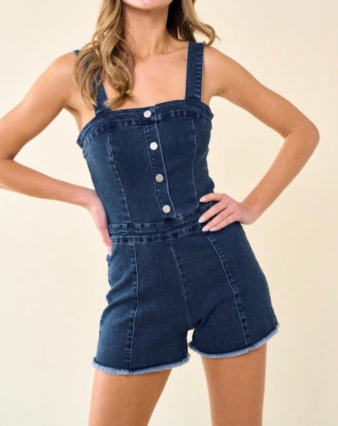 Denim ROMPER - DARK Wash
