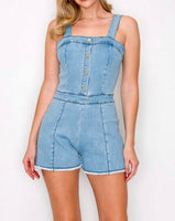Denim ROMPER - LIGHT Wash