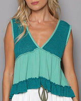 Crop Babydoll Top  *5/COLORS*