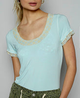 Lace Trim Top - *2//COLORS*