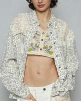 Lace Detail Button Down