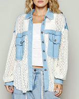 Lace Detail Button Down - *2//COLORS*